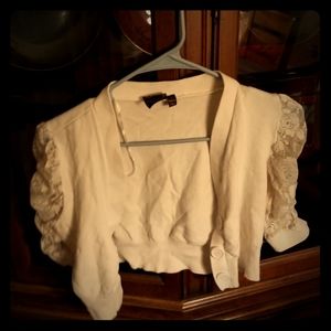 $♡Cropped white sweater♡$